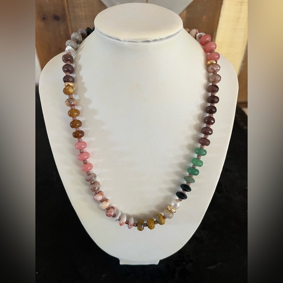 Anthropologie Rainbow stone necklace - Picture 5 of 7
